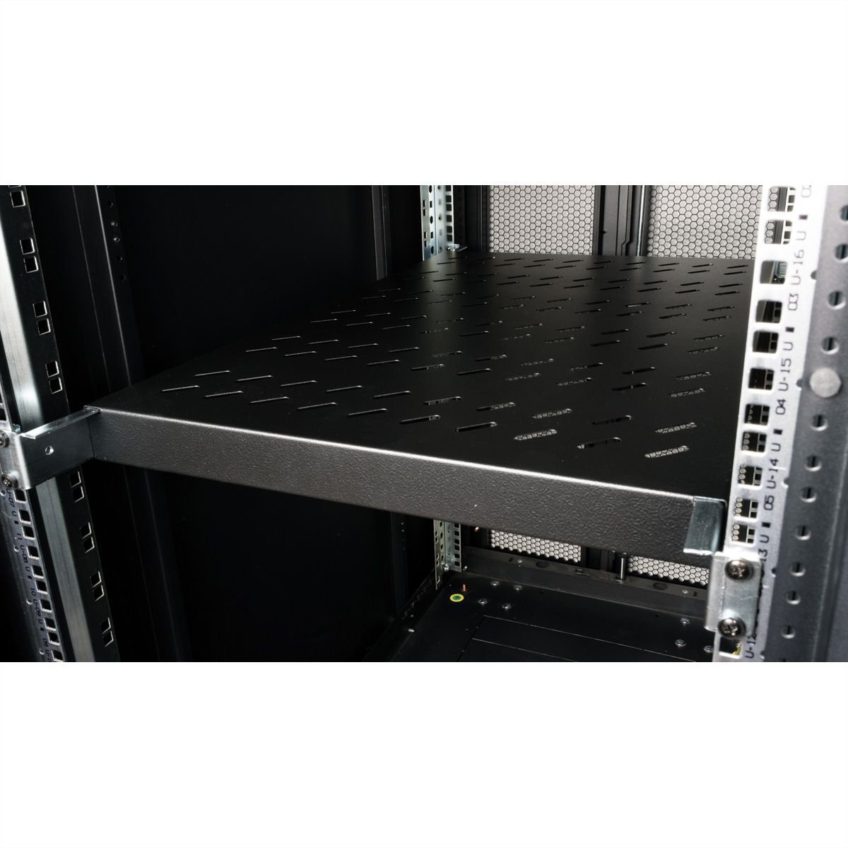 ROLINE Rack - Regal - 700 mm tief, Tragf�higkeit 50 kg - RAL 9005, Jet Black - 1U - 48.3 cm (19)