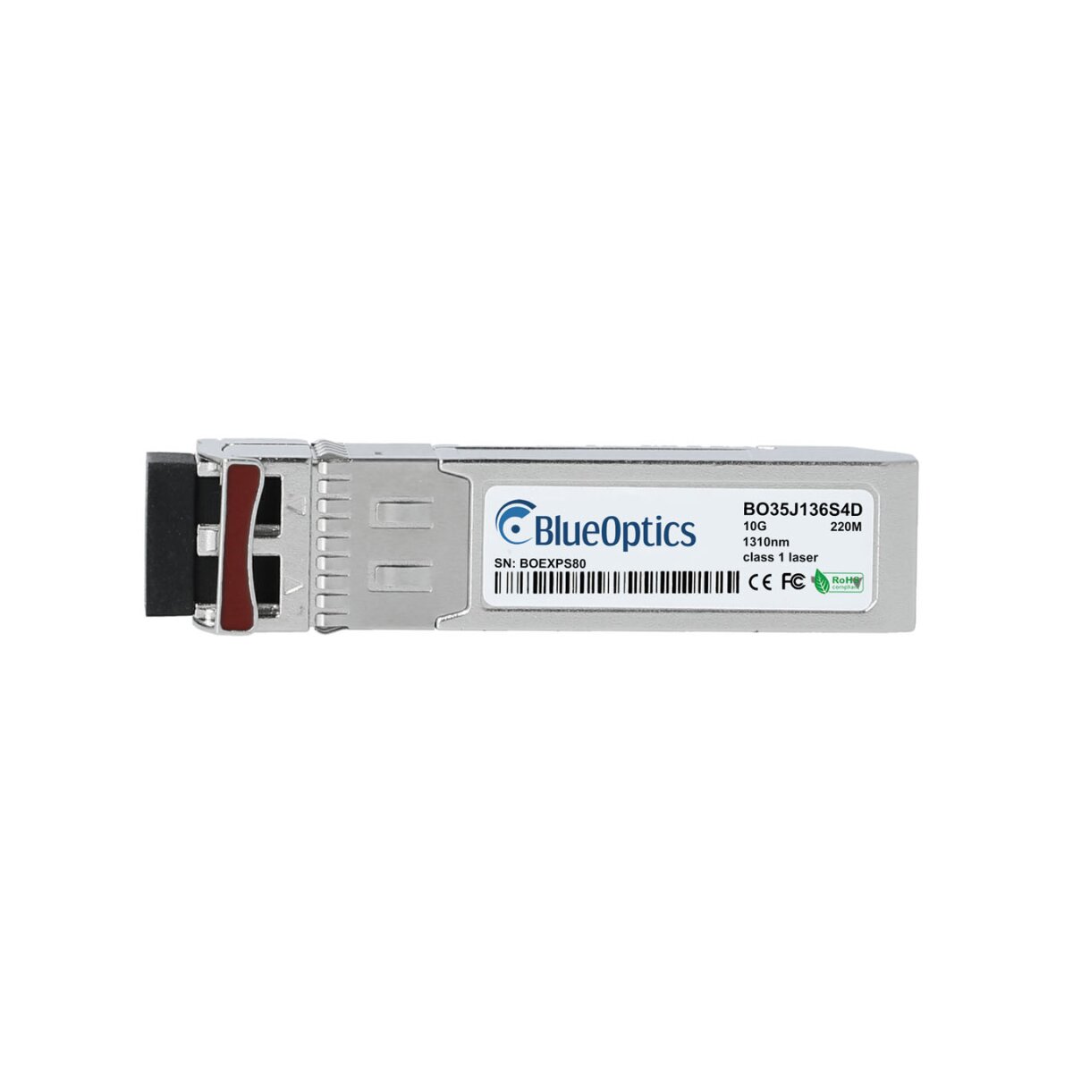 BlueOptics Fortinet FN-TRAN-SFP+LRM BlueOptics BO35J136S4D SFP+ Transceiver, 10GBASE-LRM, Multimode Fiber, 1310nm, 220M
