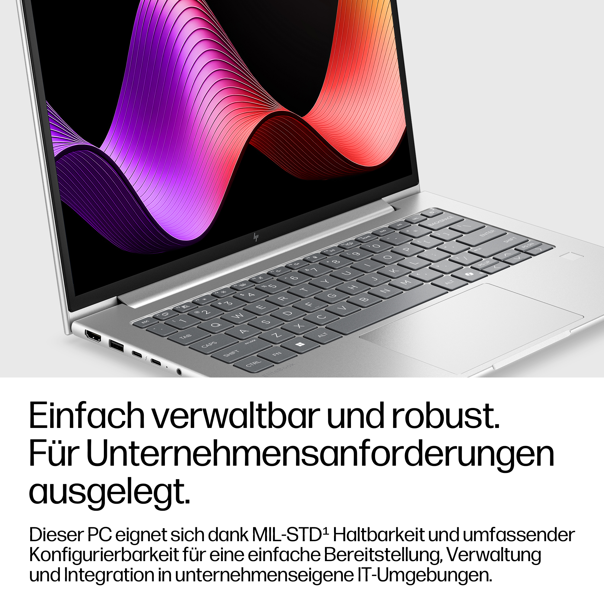 HP EliteBook 6 G2i Notebook - 177-Grad Scharnierdesign - Intel Core 7 350 / 1.5 GHz - Win 11 Pro - Intel Graphics - 32 GB RAM - 1 TB SSD NVMe - 35.6 cm (14)