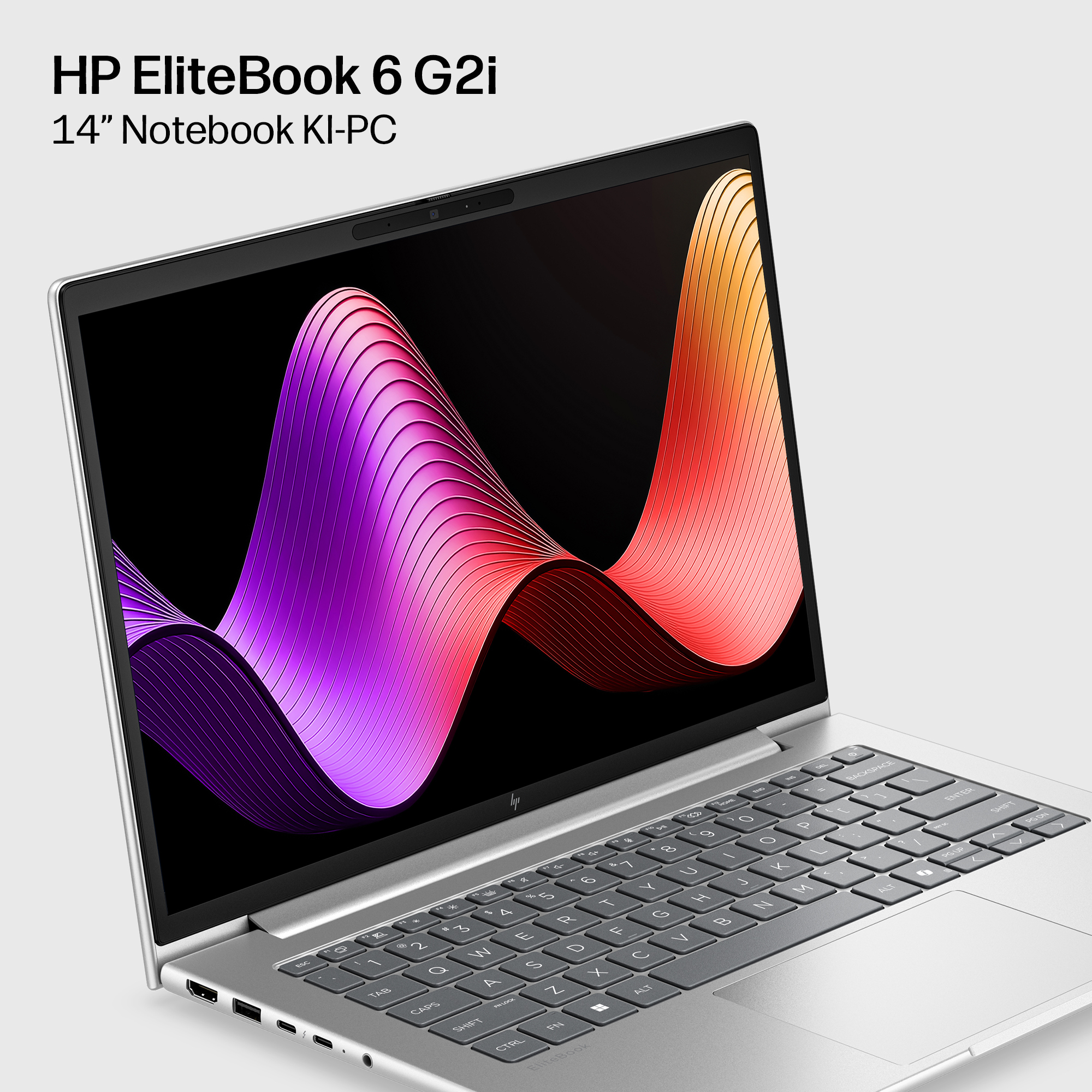HP EliteBook 6 G2i Notebook - 177-Grad Scharnierdesign - Intel Core 7 350 / 1.5 GHz - Win 11 Pro - Intel Graphics - 32 GB RAM - 1 TB SSD NVMe - 35.6 cm (14)