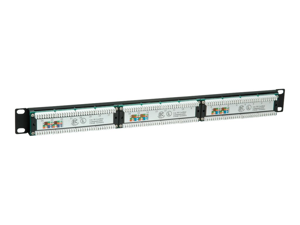 Value Cat.5e 19 Patch Panel, 24 Ports, UTP black