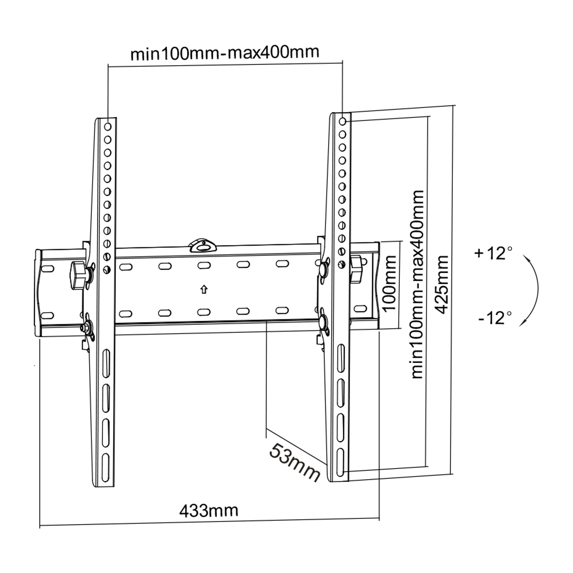 InLine 23113A soporte para TV 81,3 cm (32) Negro