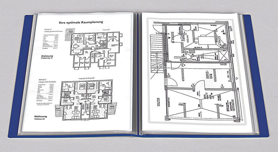 FolderSys Sichtbuch blau mit 40 Hllen