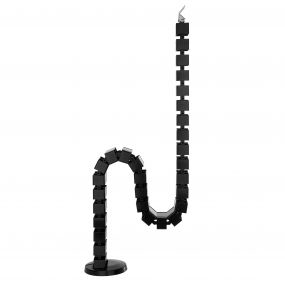 InLine Cable duct flexible for height-adjustable tables, 4 chambers, black