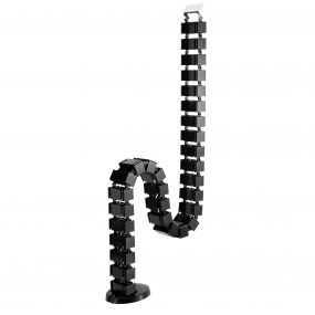 InLine Cable duct flexible for height-adjustable tables, 4 chambers, black