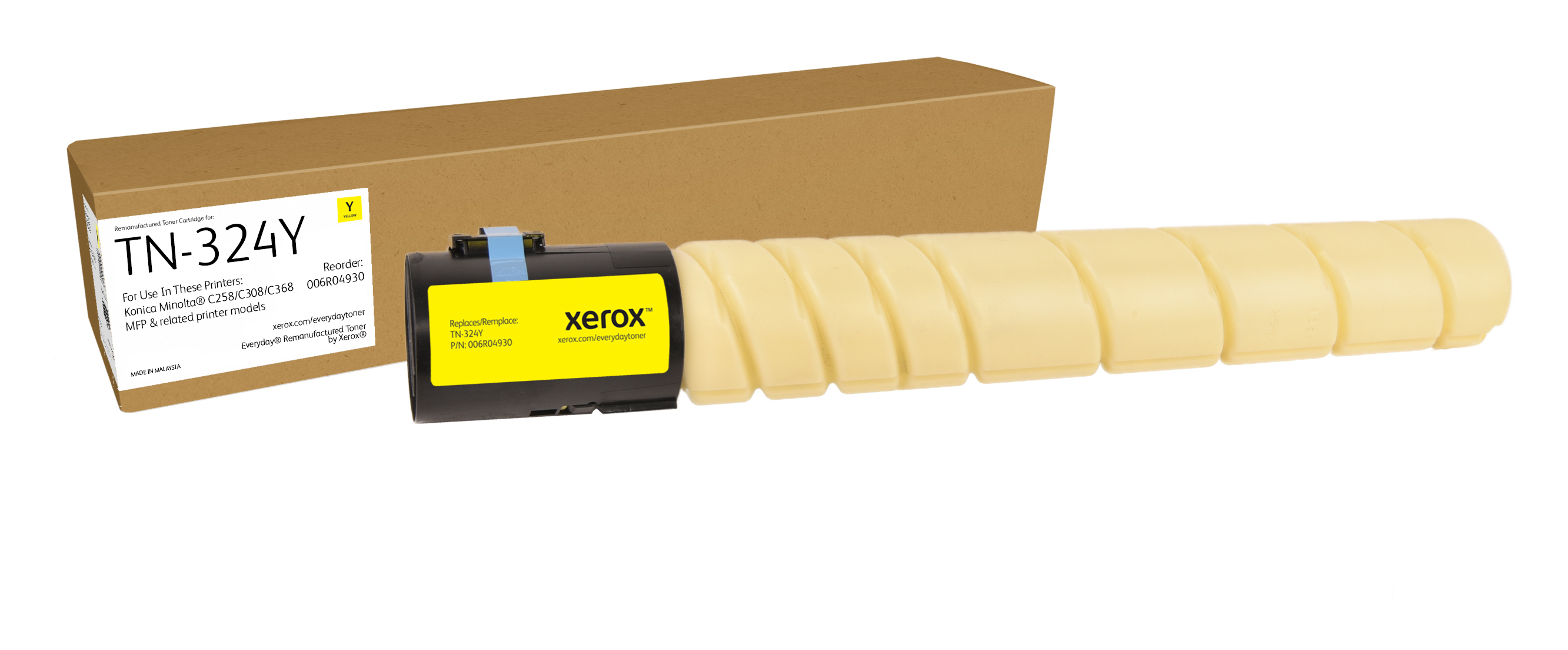 Everyday Remanufactured Everyday Yellow Remanufactured Toner by Xerox compatible with Konica Minolta A8DA230 (A8DA230), Standard capacity