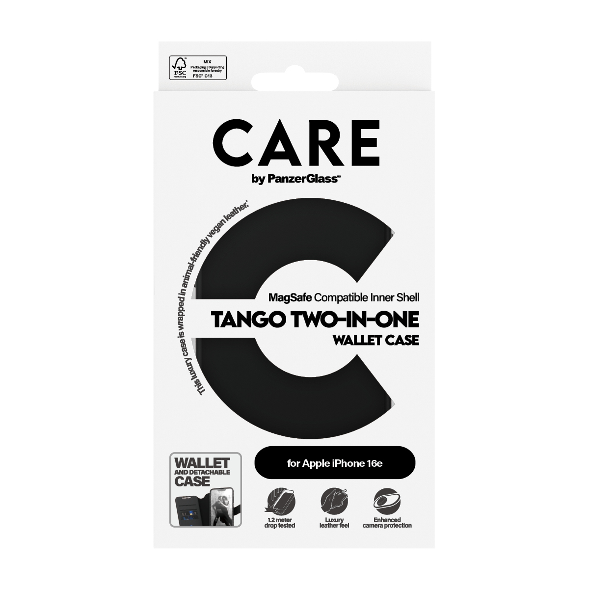 PanzerGlass CARE by PG FC 2in1 Wallet iPhone SE 25 custodia per cellulare Cover Trasparente
