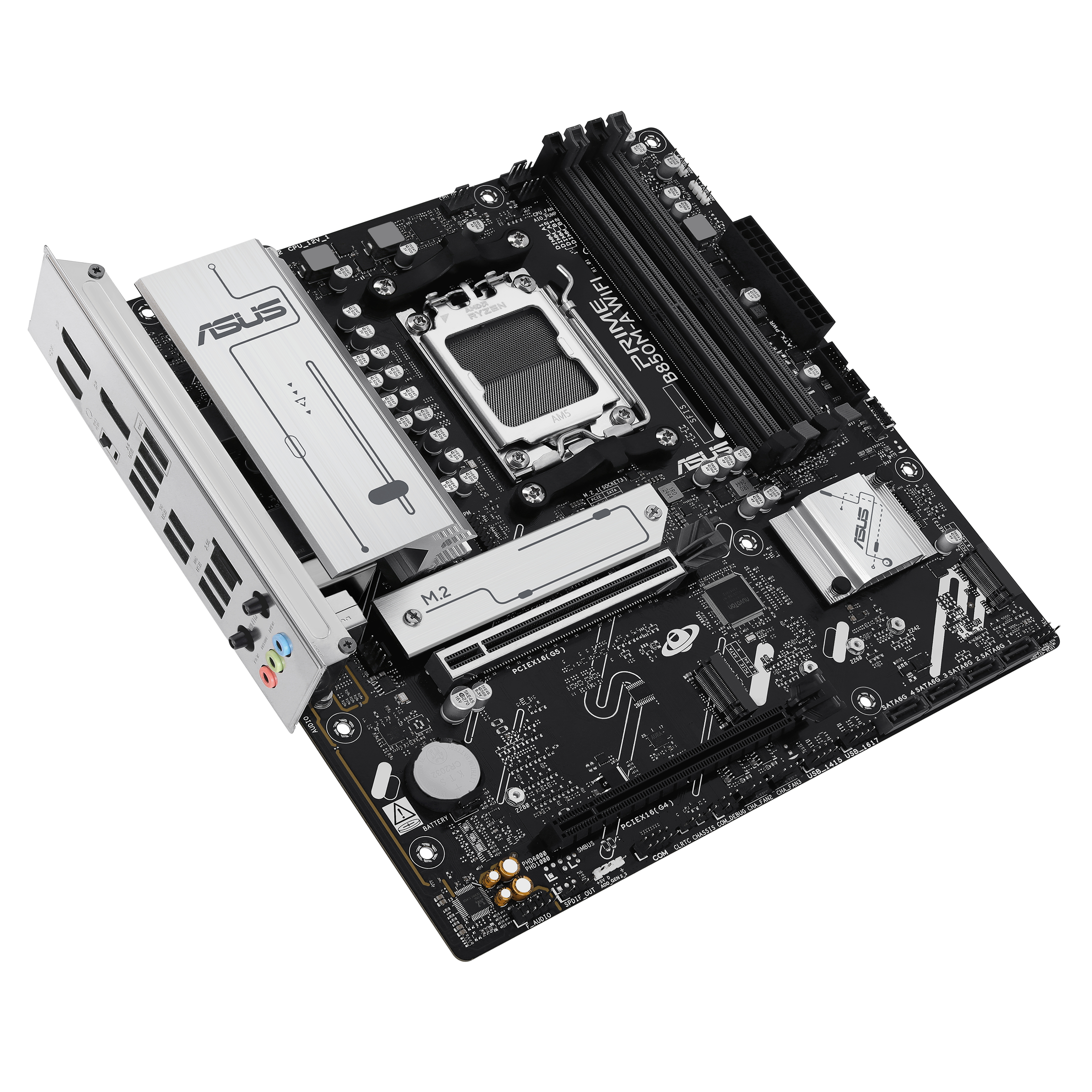 ASUS PRIME B850M-A WIFI - Motherboard - micro ATX - Socket AM5 - AMD B850 Chipsatz - USB 3.2 Gen 2, USB 3.2 Gen 1, USB-C 3.2 Gen 1 - Wi-Fi 6E, Bluetooth, 2.5 Gigabit LAN - Onboard-Grafik (CPU erforderlich)