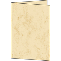 Sigel Faltkarte A5 Marmor beige 185g 25St - Brokleinmaterial - Brokleinmaterial