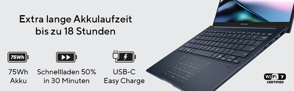 ASUS ZenBook 14 UX3405CA-QL205W - Intel Core Ultra 9 285H / 2.9 GHz - Win 11 Home - Arc Graphics 140T - 32 GB RAM - 1 TB SSD NVMe - 35.6 cm (14)