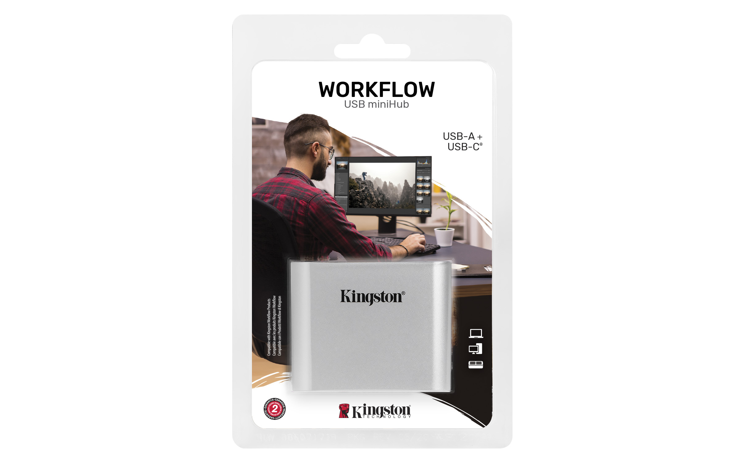 Kingston Technology USB 3.2 Gen 1 Workflow 5G USB-A and USB-C miniHub