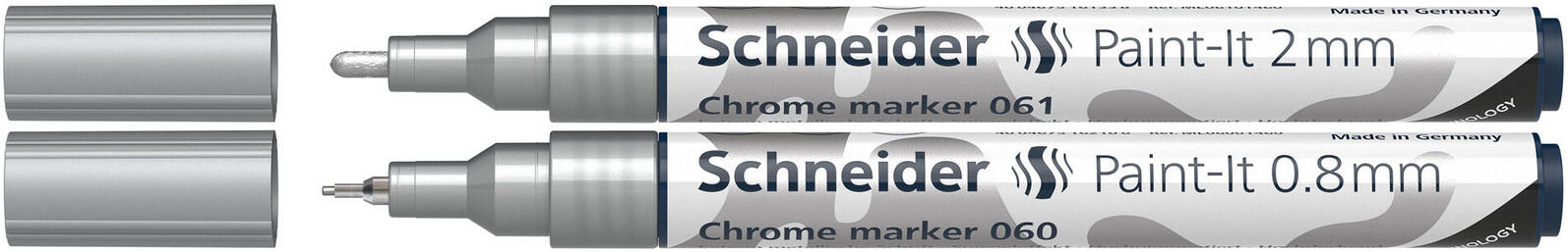 Schneider Schreibger�te 2 Schneider Paint Lackmarker chrom 0.8 - 2.0 mm