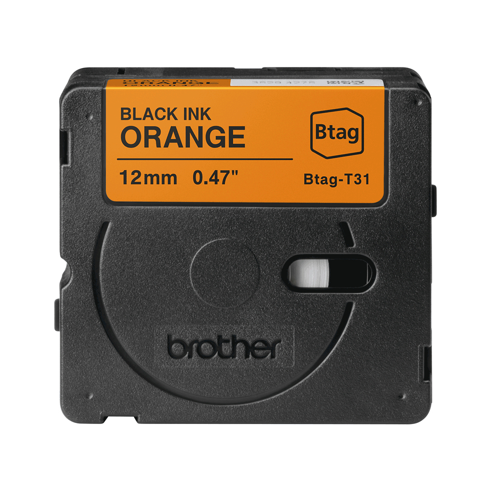 Brother BTAG-T31 label-making tape Black on orange