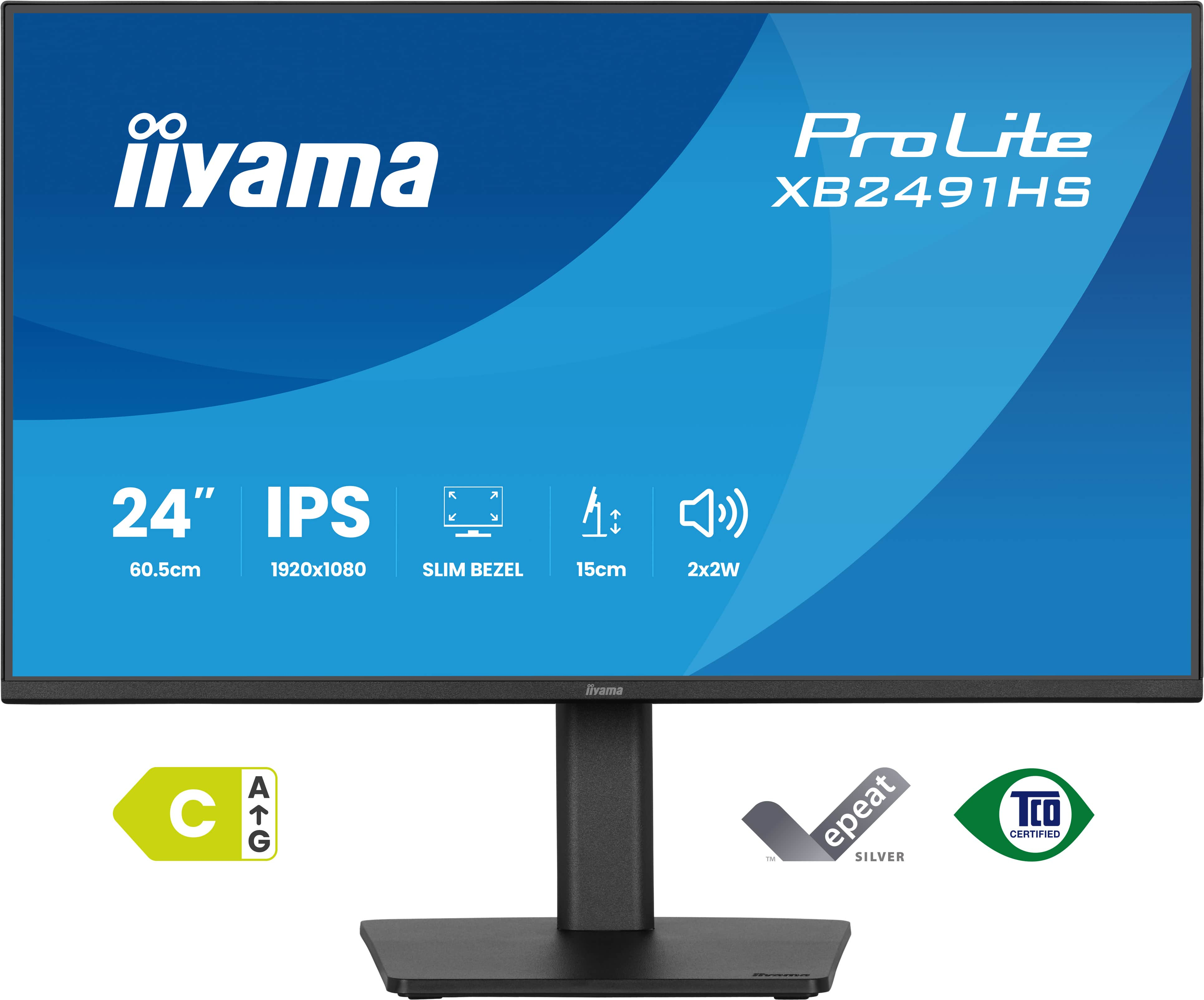 iiyama ProLite XB2491HS-B1 pantalla para PC 60,5 cm (23.8) 1920 x 1080 Pixeles Full HD LCD Negro