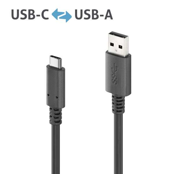 PureLink PI6100-018 c�ble USB 1,8 m USB 3.2 Gen 2 (3.1 Gen 2) USB A USB C Noir