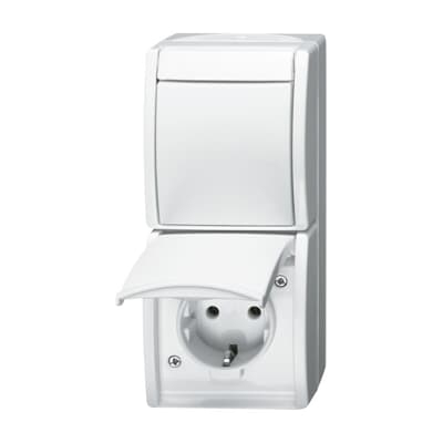 Busch-Jaeger 2601/6/20 EW-54 presa energia CEE 7/3 Bianco