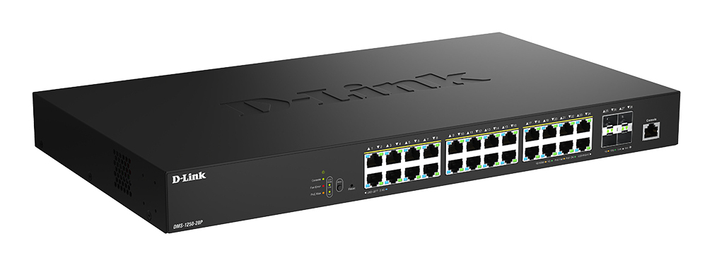 D-Link DMS 1250-28P - Switch - L2+ - Smart - 24 x 10/100/1000/2.5G (PoE+)