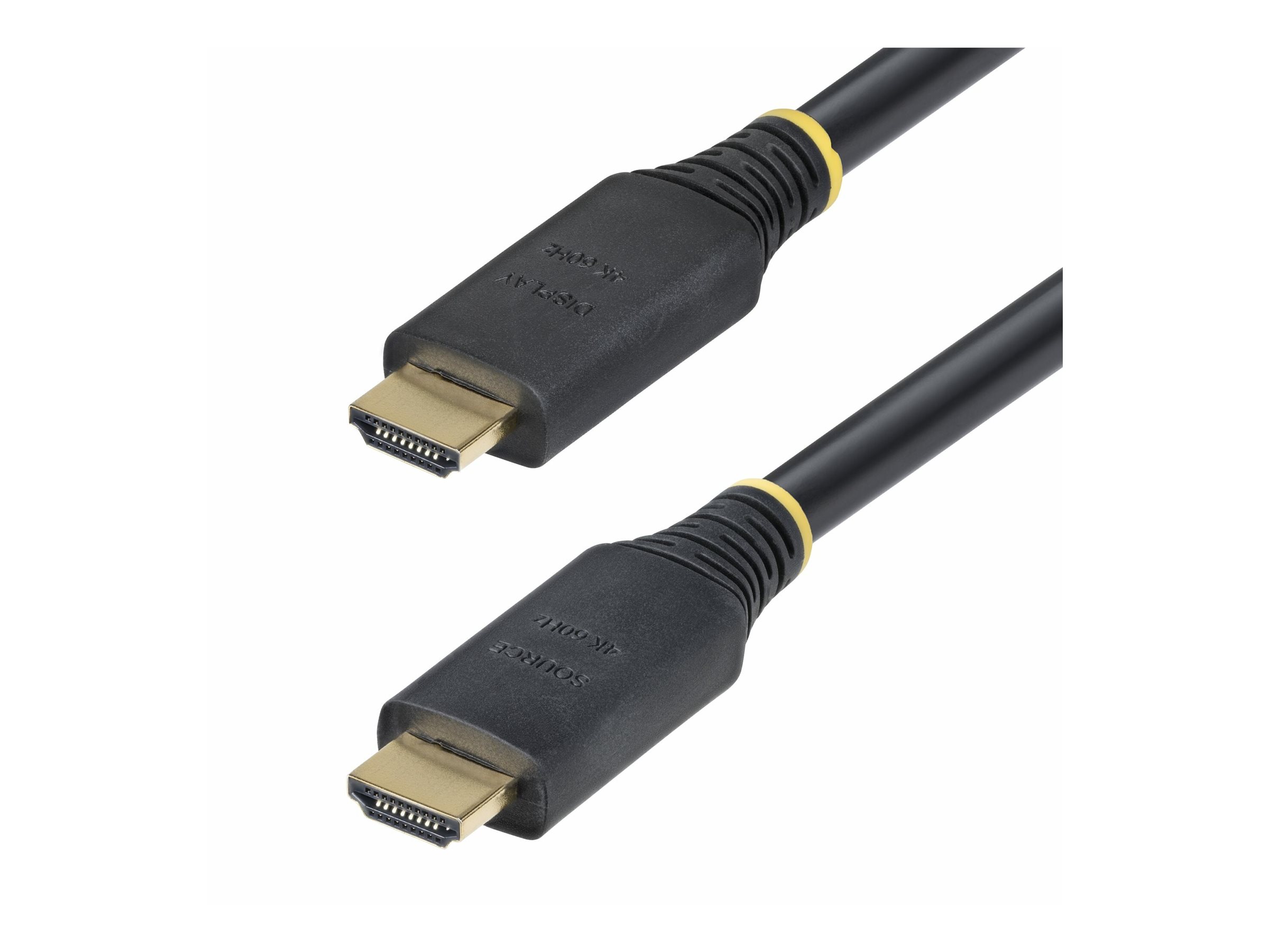 StarTech.com 15m (49.2ft) Active High Speed HDMI Cable, 4K 60Hz/1440p 144Hz, HDR10/HDCP 2.2/ARC, 18Gbps, UHD HDMI 2.0 Cord for TV/Monitor/Display, TPE Jacket