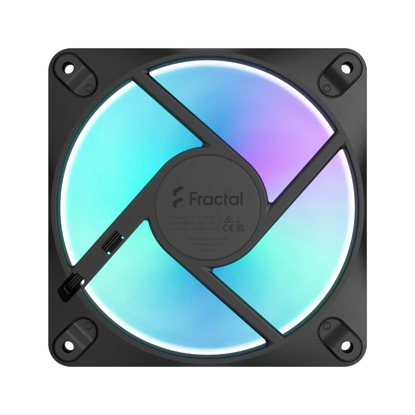 Fractal Design Dynamic 3 12 Black| Geh�useluefter - Geh�use-L�fter - 31,9 dB