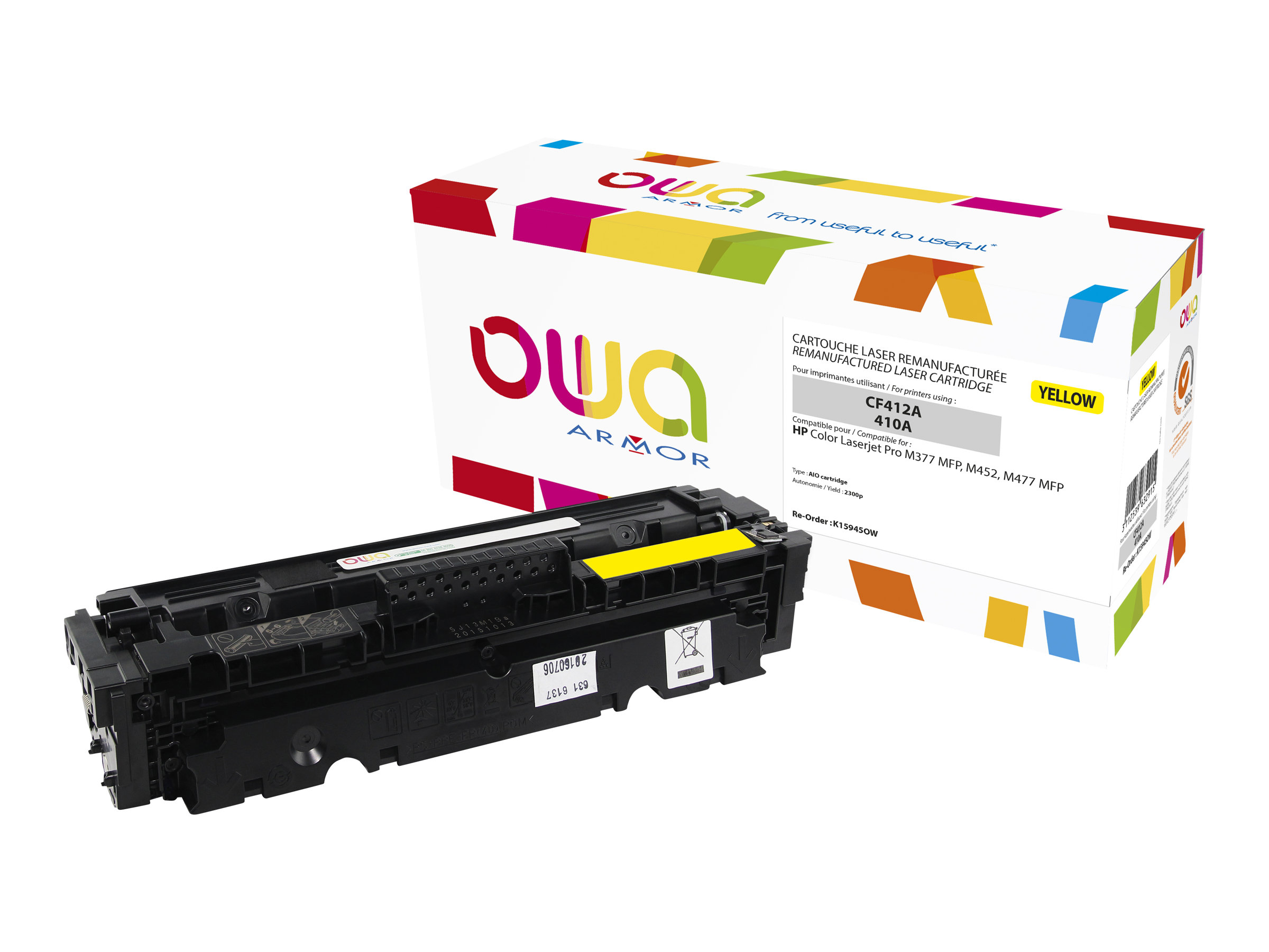 Armor OWA - Gelb - kompatibel - wiederaufbereitet - Tonerpatrone (Alternative zu: HP 410A)