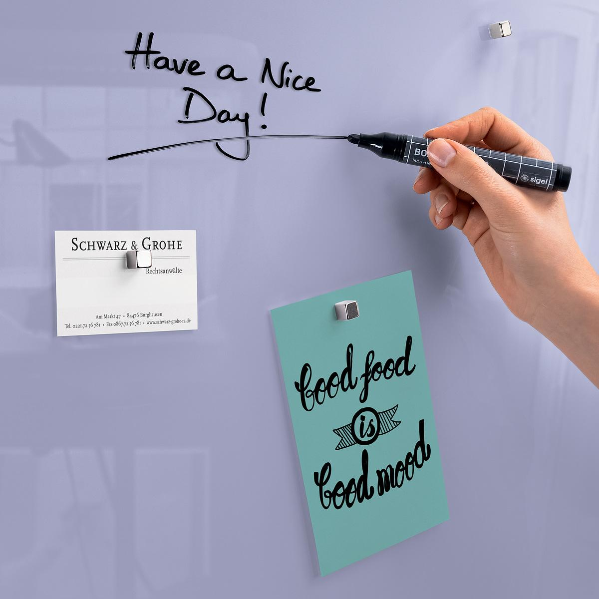 Sigel GL119 tableau magn�tique & accessoires Verre 480 x 480 mm Lavande