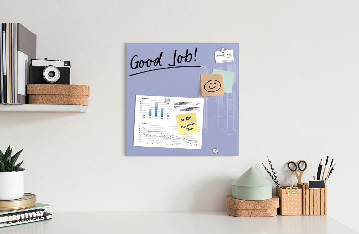 Sigel GL119 tableau magn�tique & accessoires Verre 480 x 480 mm Lavande