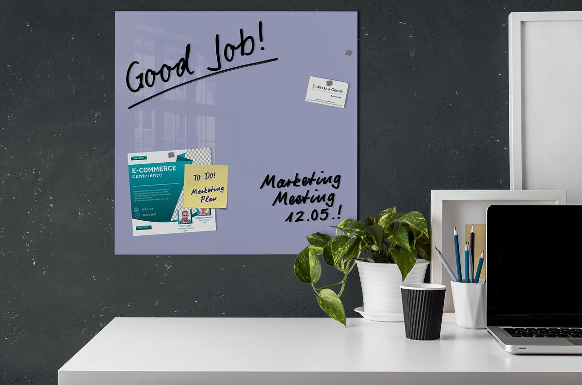 Sigel GL119 tableau magn�tique & accessoires Verre 480 x 480 mm Lavande