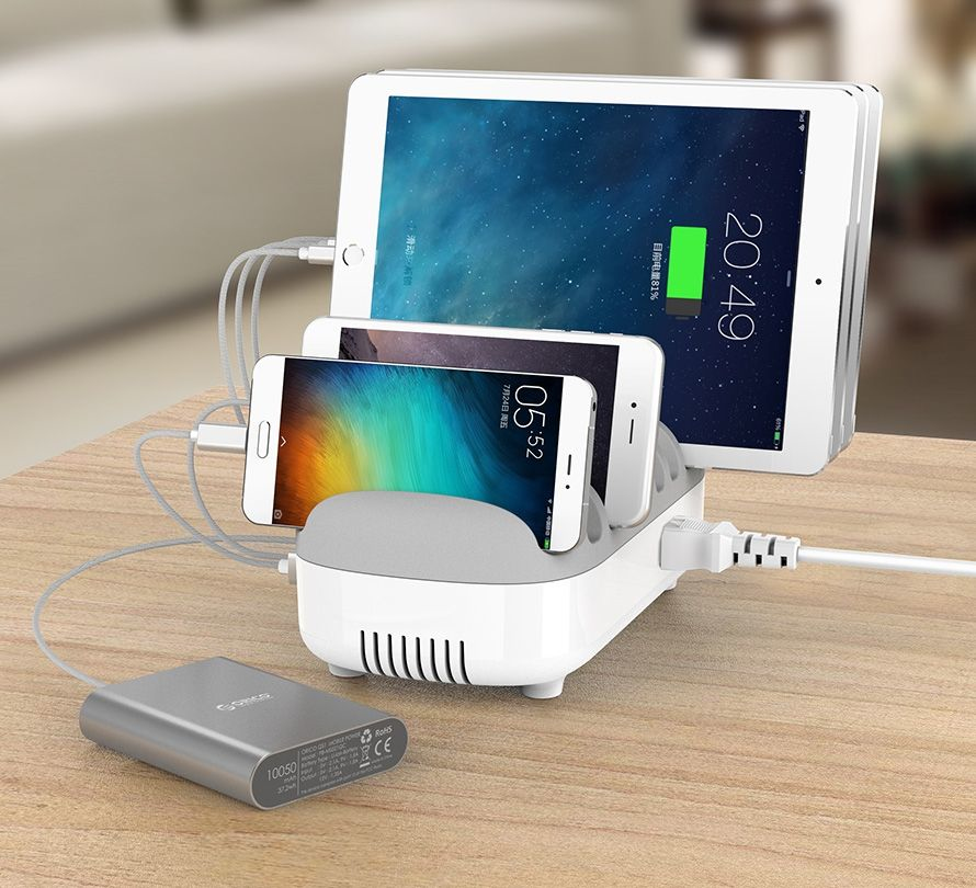 Compulocks 10PUSBDKS-UK Organiseur de station de chargement Autonome Gris, Blanc