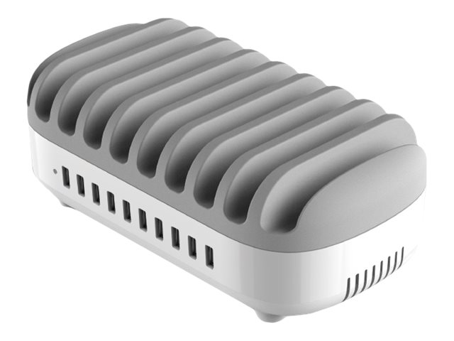 Compulocks 10PUSBDKS-UK Organiseur de station de chargement Autonome Gris, Blanc