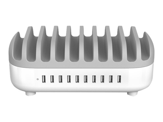 Compulocks 10PUSBDKS-UK Organiseur de station de chargement Autonome Gris, Blanc