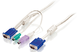 LevelOne Cable KVM PS/2 y USB de 5m