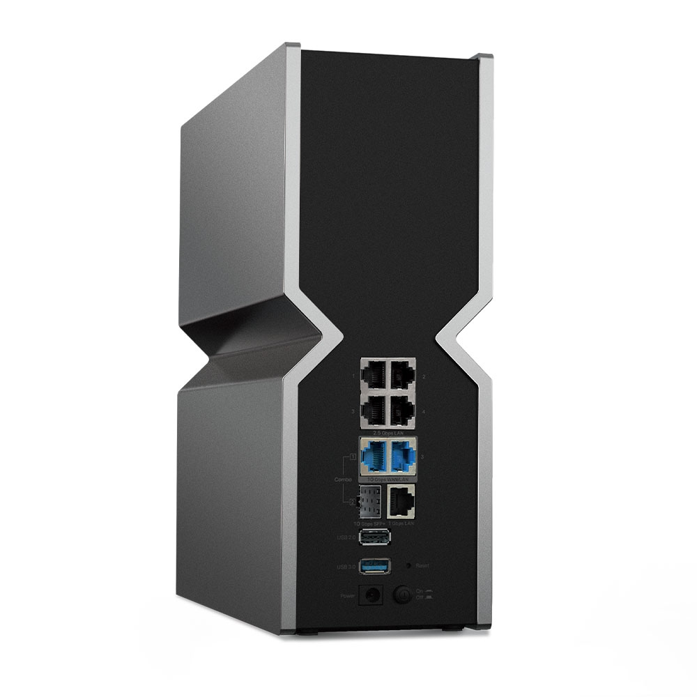 TP-LINK Archer BE900 - Wi-Fi 7 (802.11be) - Quad-band (2.4 GHz / 5 GHz-1 / 5 GHz-2 / 6 GHz) - Ethernet/LAN - Schwarz - Grau - Tabletop-Router