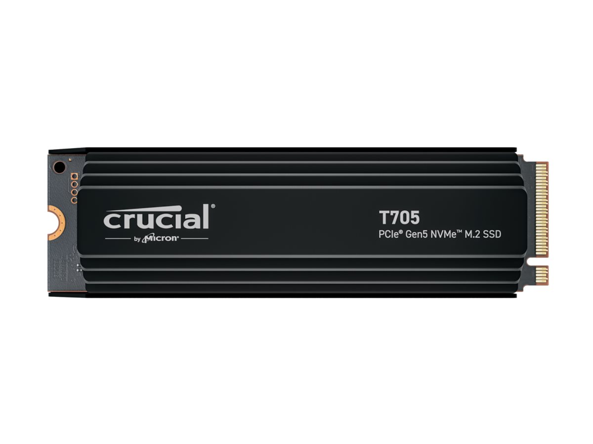 Crucial T705 with heatsink 2TB PCIe Gen5 NVMe M.2 SSD