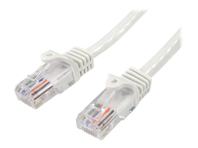 StarTech.com Cable de 1m Blanco de Red Fast Ethernet Cat5e RJ45 sin Enganche - Cable Patch Snagless