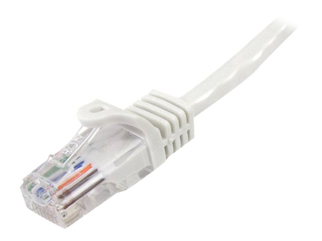 StarTech.com Cble rseau Cat5e UTP sans crochet de 1 m - Cordon Ethernet RJ45 anti-accroc - M/M - Blanc