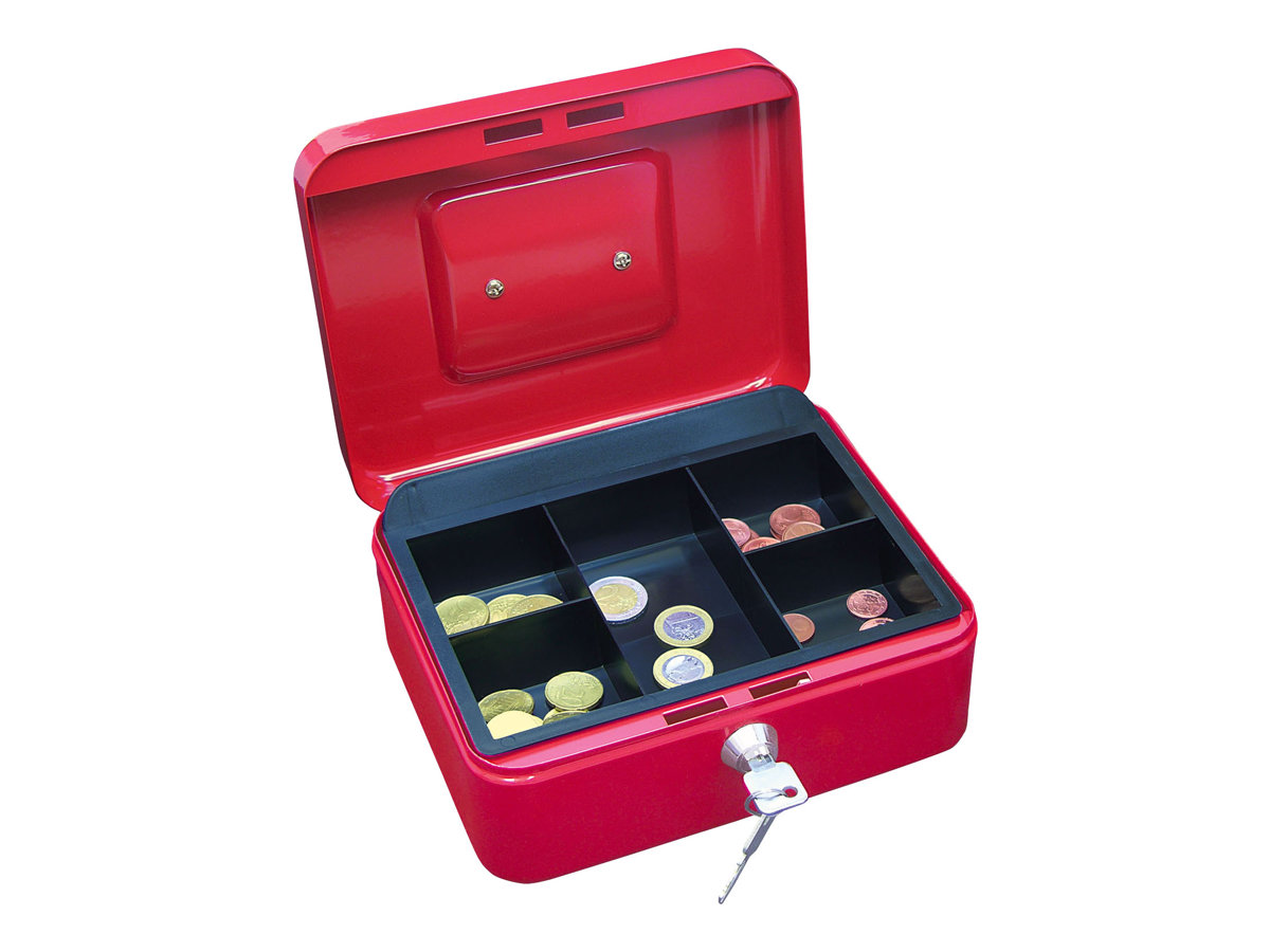 Wedo Cash box size 2 cash/ticket box Red