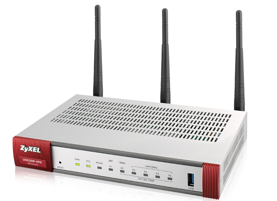 Zyxel USG20W-VPN-EU0101F routeur sans fil Gigabit Ethernet Bi-bande (2,4 GHz / 5 GHz) 4G Gris, Rouge
