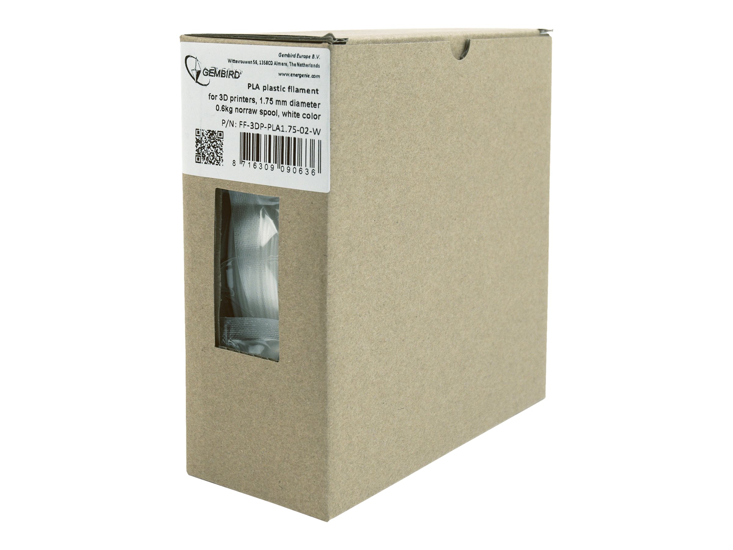 Gembird Wei� - 1 kg - 330 m - PLA+ Filament (3D)