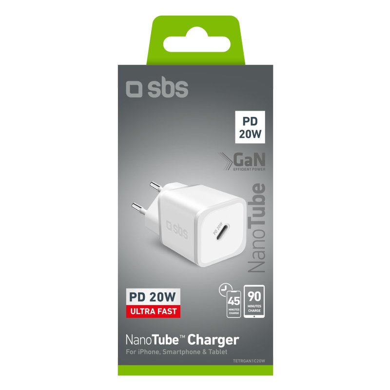 SBS Chargeur secteur Chargeur 45 W - Recharge ultra rapide PD sur