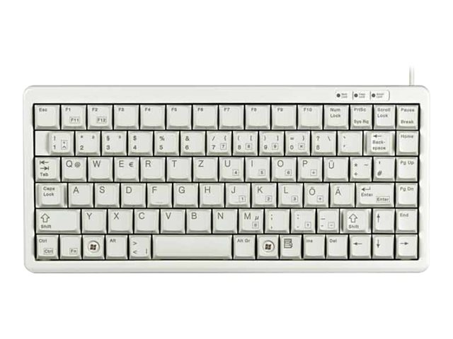 CHERRY Compact-Keyboard G84-4100 clavier Bureau USB + PS/2 AZERTY Gris