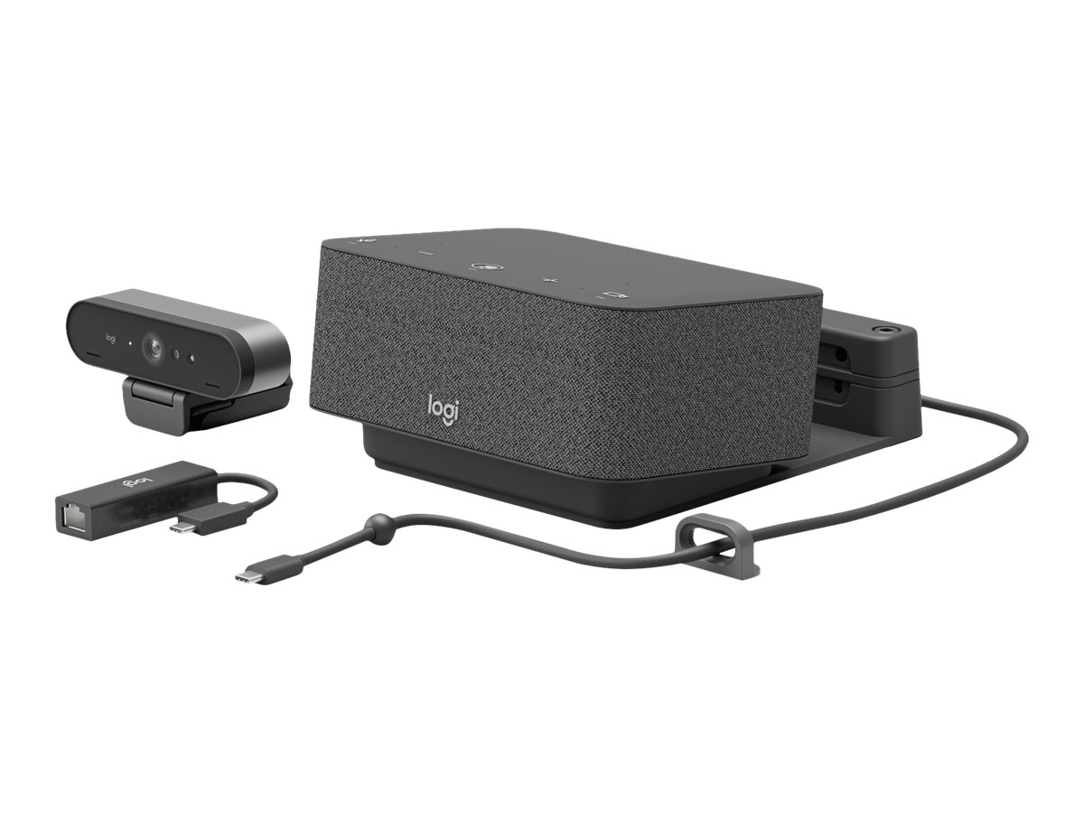 Logitech Logi Dock Focus Room Kit - Kit fr Videokonferenzen (Logitech BRIO Ultra HD Pro Webcam, Logitech Logi Dock)