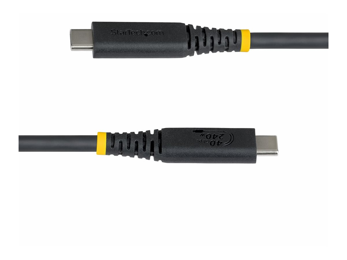 StarTech.com 1m (3ft) USB4 Cable, 40Gbps, USB-IF Certified USB-C Cable, 240W PD, 8K 60Hz/4K 240Hz DP2.1 DP40, TPE Jacket, Thunderbolt 4 Compatible - Black USB-C Cord