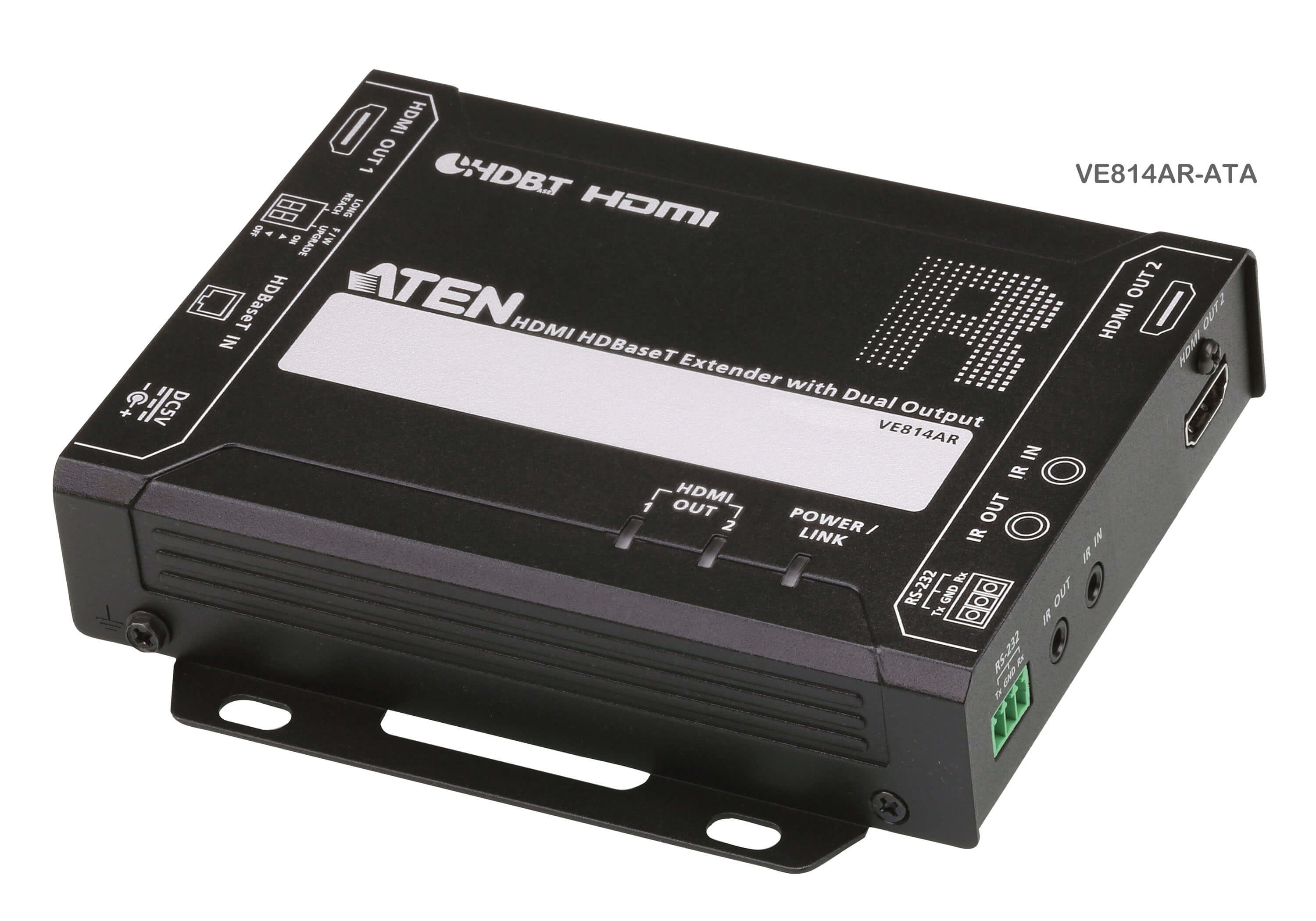 ATEN VE814AR moltiplicatore AV Ricevitore AV Nero
