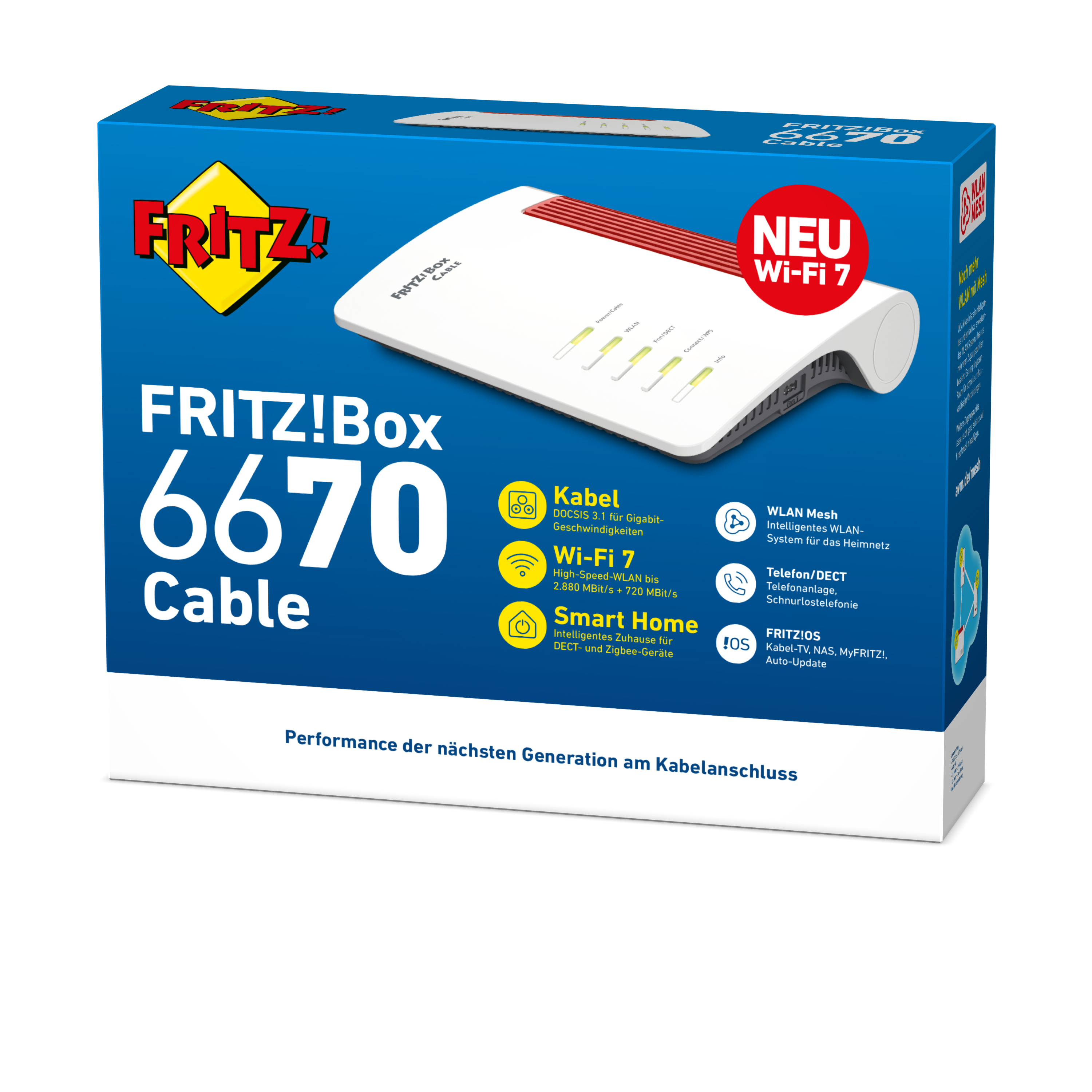 AVM FRITZ!Box 6670 routeur sans fil Bi-bande (2,4 GHz / 5 GHz) Blanc
