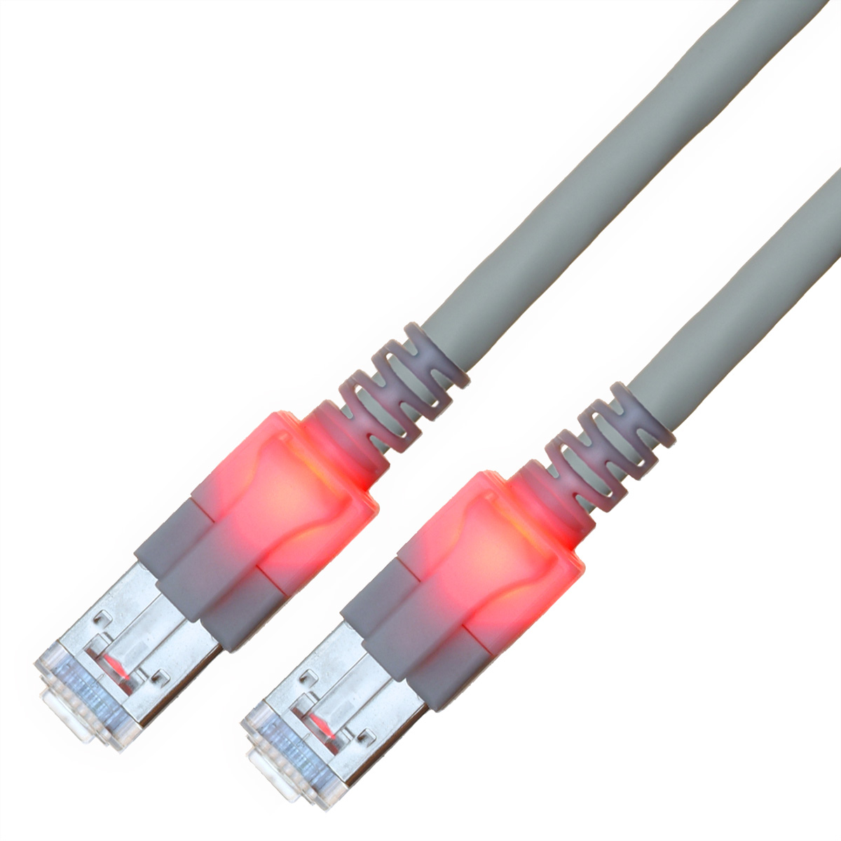 EasyLan CS1OACDCD0025 - Cat.6 LED Patchkabel DualBoot S/FTP grau - Kabel - Netzwerk