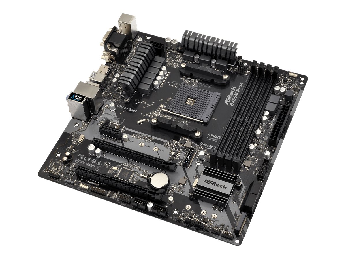 Asrock B450M Pro4 AMD B450 Socket AM4 micro ATX