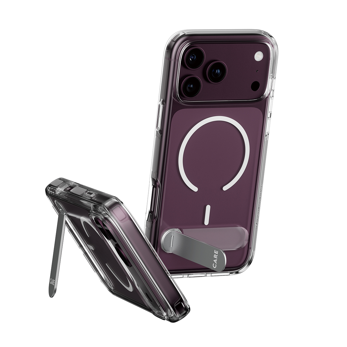 PanzerGlass CARE by � Kickstand Case Transparent w. White MagSafe iPhone 2026 Pro Max | 17 Pro Max coque de protection pour t�l�phones portables Housse