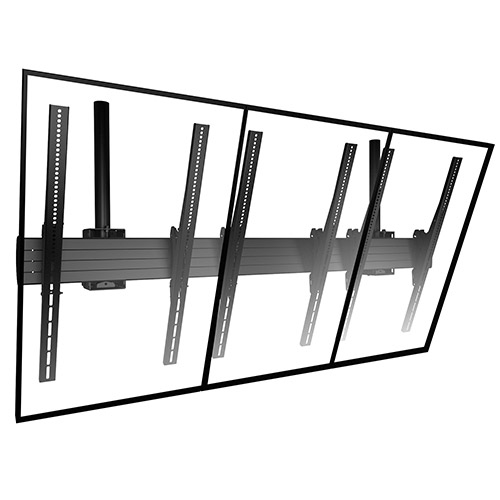 Chief Fusion 3x1 Menu Board Ceiling Display Mount - For Displays 40-55 - Portrait - Befestigungskit (Schienenhalterung, 6 Verbindungsklammern, 2 Array-K�pfe)