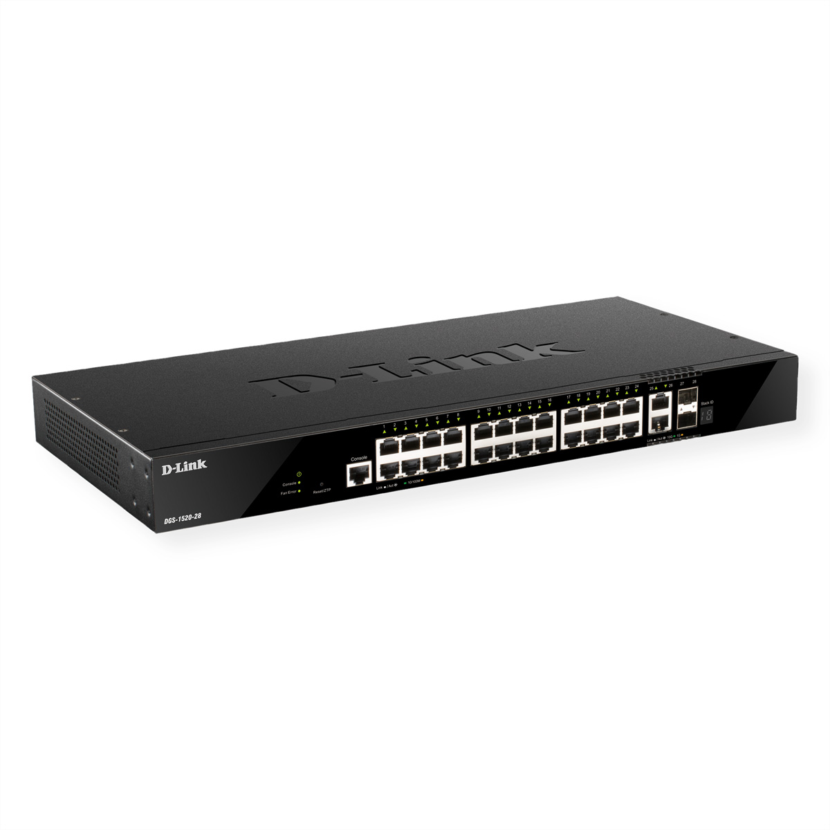 D-Link DGS 1520-28 - Switch - L3 - Smart - 24 x 10/100/1000 + 2 x Gigabit SFP + 2 x 10 Gigabit SFP+