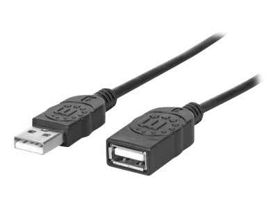 IC Intracom Manhattan USB-A to USB-A Extension Cable, 1.8m, Male to Female, 480 Mbps (USB 2.0)
